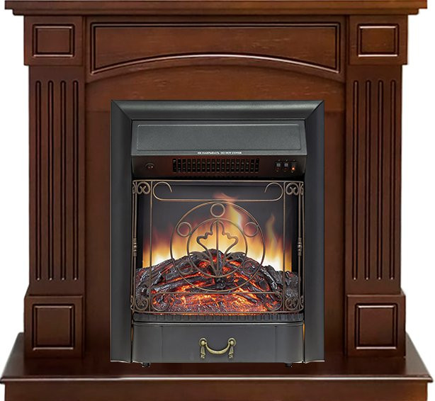 Каминокомплект Boston - Темный дуб (Высота 925см) с очагом Majestic FX Black