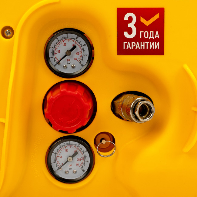 Компрессор воздушный DL1300, 10 бар, 1,3 кВт 180 л/мин 5 л, с набором аксессуаров Denzel Компрессор воздушный DL1300, 10 бар, 1,3 кВт 180 л/мин 5 л, с набором аксессуаров Denzel