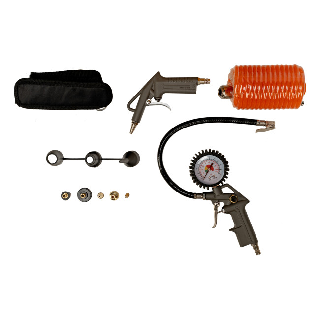 Компрессор воздушный DL1300, 10 бар, 1,3 кВт 180 л/мин 5 л, с набором аксессуаров Denzel Компрессор воздушный DL1300, 10 бар, 1,3 кВт 180 л/мин 5 л, с набором аксессуаров Denzel