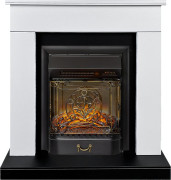 Каминокомплект Bergen (Разборный) - Белый с черным (Ширина 900 мм) с очагом Majestic FX M Black RC
