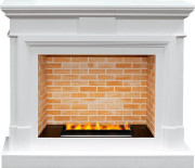 Каминокомплект Coventry - Белый / Кирпич с очагом Cassette 400 LNH-INT PS (без дров)