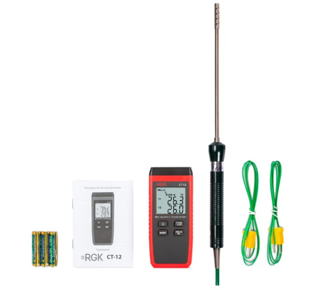 Термометр RGK CT-12 с зондом температуры воздуха TR-10A