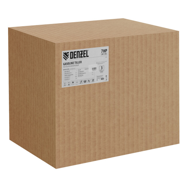 Мотоблок DPT-170S, 7 л.с., ремен.сцеп, фрез 3х4, ШОМ, передачи 2В/1Н Denzel