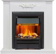 Каминокомплект Lumsden - Белый дуб с очагом Brookline Black