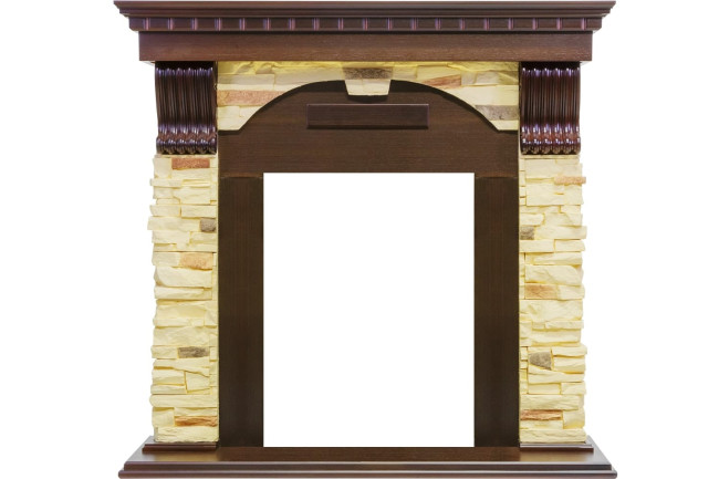 Каминокомплект Dublin - Темный дуб / Сланец с очагом Danville Black FB2 Каминокомплект Dublin - Темный дуб / Сланец с очагом Danville Black FB2