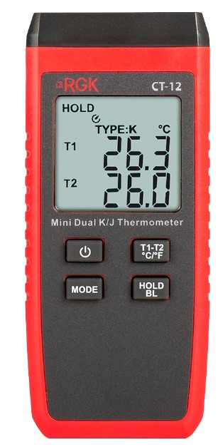 Термометр RGK CT-12 с погружным зондом температуры TR-10W с поверкой
