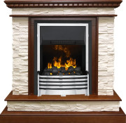 Каминокомплект Calgary - Дуб / Сланец беженый с очагом Flagstaff