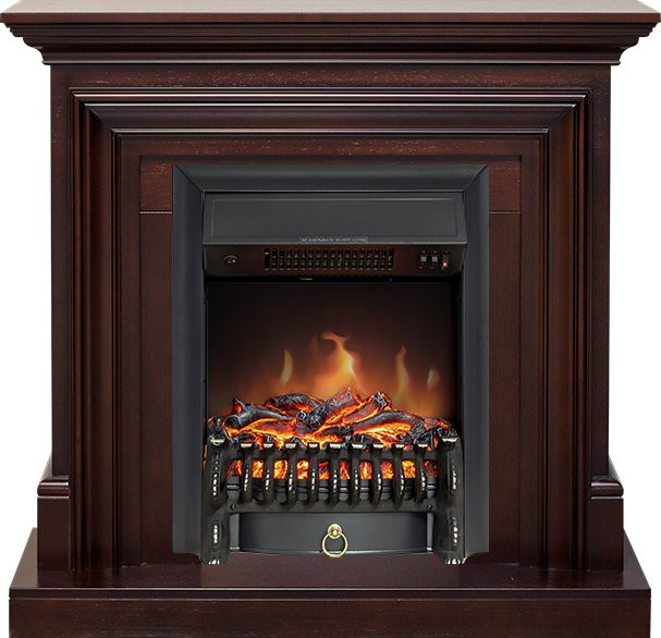 Каминокомплект Bradford - Темный дуб с очагом Fobos FX Black