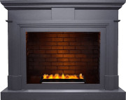Каминокомплект Coventry - Серый графит / Кирпич с очагом Cassette 400 LNH-INT PS (без дров)