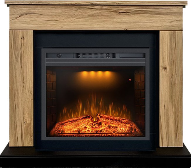 Каминокомплект Bergen 23 (Разборный) - Дуб галифакс с очагом Emerald 23