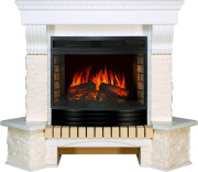 Каминокомплект Pierre Luxe угловой - Белый / Сланец белый с очагом Dioramic 25 LED FX Каминокомплект Pierre Luxe угловой - Белый / Сланец белый с очагом Dioramic 25 LED FX