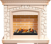 Каминокомплект Glasgow - Слоновая кость с патиной/Белый с очагом Cassette 600 LNH-INT (с дровами) Каминокомплект Glasgow - Слоновая кость с патиной/Белый с очагом Cassette 600 LNH-INT (с дровами)