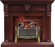 Каминокомплект Sheffield - Темная вишня с очагом Rothesay