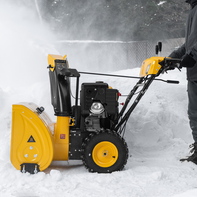 Бензиновая снегоуборочная машина SBL 711D PRO, 302cc, эл.старт, фара, обогрев, блок. дифф. Denzel