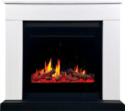 Каминокомплект Bergen 23 CRM (Разборный) - Белый с черным с очагом 5D V-ART 25