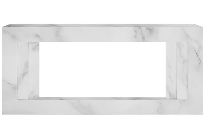 Каминокомплект Line 42 SFT White Marble (Разборный) - Белый мрамор с очагом Vision 42 LOG LED