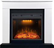 Каминокомплект Bergen 23 CRM (Разборный) - Белый с черным с очагом Emerald 23