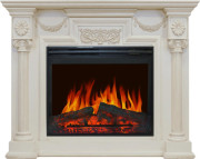 Каминокомплект London - Слоновая кость с патиной (26) с очагом Jupiter FX New
