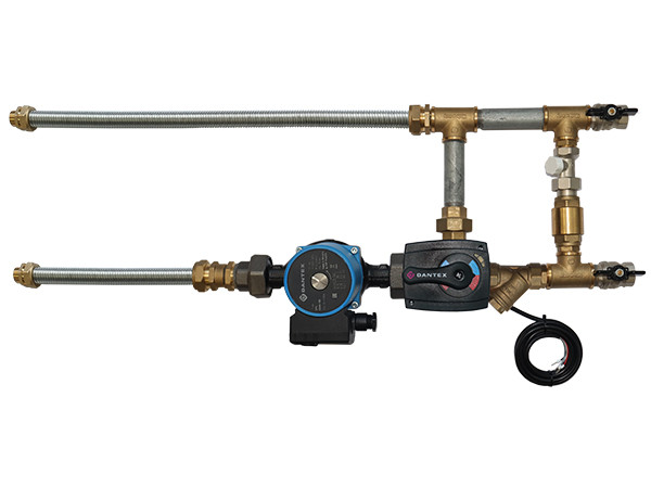 Смесительные узлы для водяных калориферов с байпасом и гибкими подводками