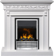 Каминокомплект Valletta - Белый (Ширина 1040 мм) с очагом Flagstaff