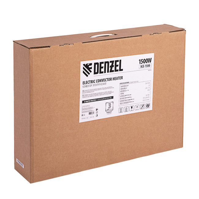Конвектор электрический XCE-1500, 230 В, 1500 Вт, X-образный нагреватель Denzel Конвектор электрический XCE-1500, 230 В, 1500 Вт, X-образный нагреватель Denzel