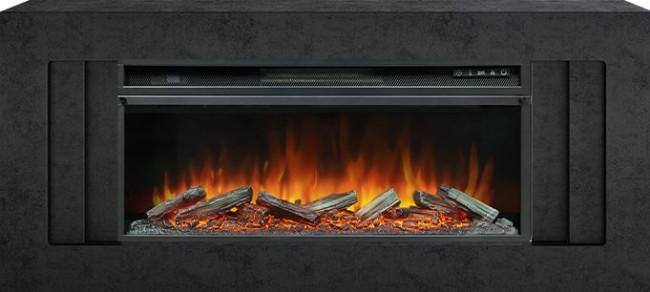Каминокомплект Line 42 Dark Grey - Темный серый с очагом Vision 42 LOG LED