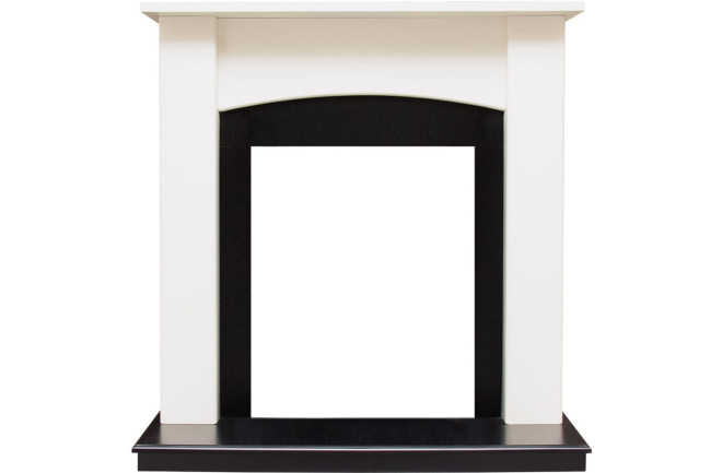 Каминокомплект Baltimore - Слоновая кость, черный с очагом Flagstaff