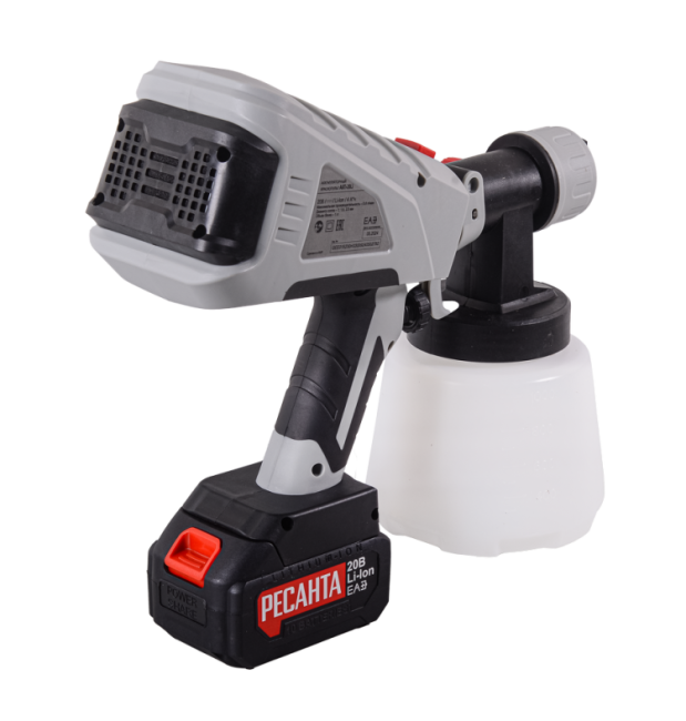 Краскопульт аккумуляторный АКП-20Li Ресанта (в комплекте 1 АКБ и ЗУ)