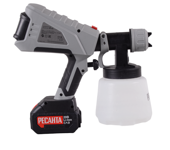 Краскопульт аккумуляторный АКП-20Li Ресанта (в комплекте 1 АКБ и ЗУ)
