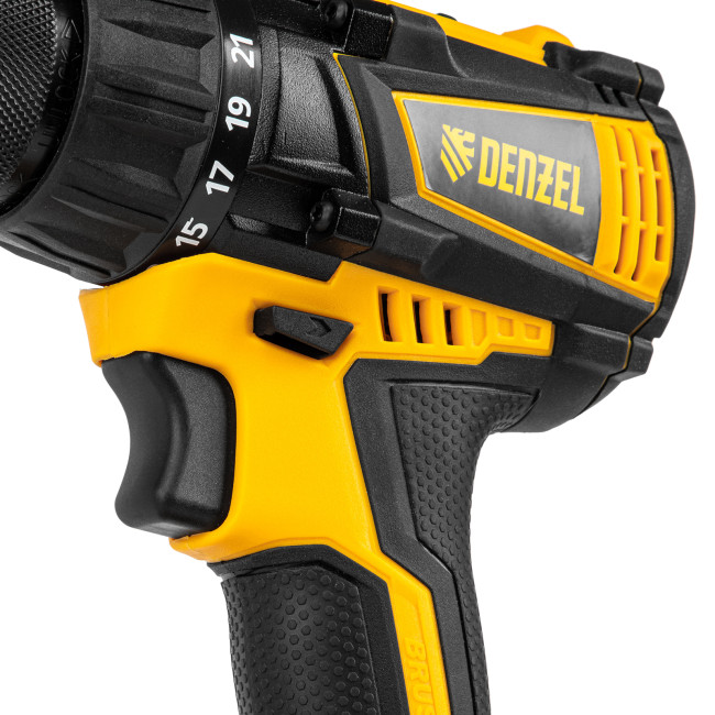 Дрель-шуруповерт аккумуляторная, бесщет. BLDL-IB-18-02, Li-Ion, 18 В, 2 акк. Denzel