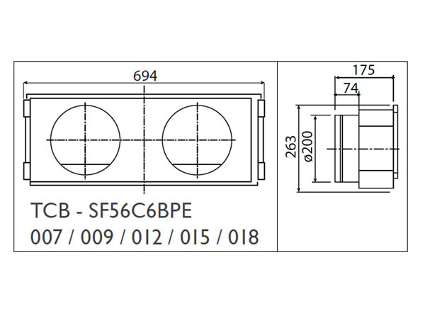 Toshiba Фланец воздушный стандартный (TCB-SF56C6BPE)