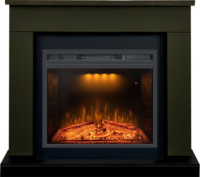 Каминокомплект Bergen 23 (Разборный) - Темная олива с очагом Emerald 23 Каминокомплект Bergen 23 (Разборный) - Темная олива с очагом Emerald 23