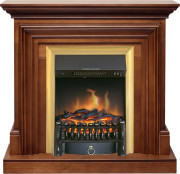 Каминокомплект Bradford - Орех с очагом Fobos FX Brass