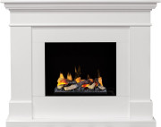 Каминокомплект California - Белый (Глубина 380) с очагом Cassette 400 LNH-INT (с дровами)