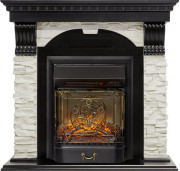 Каминокомплект Dublin - Венге / Сланец белый с очагом Majestic FX M Black RC