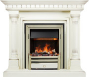 Каминокомплект Dallas - Слоновая кость с патиной с очагом Cavendish