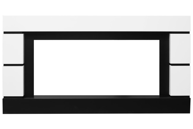 Каминокомплект Modern 42 SFT - Белый с черным с очагом Vision 42 LOG LED