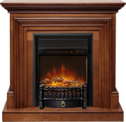 Каминокомплект Bradford - Орех с очагом Fobos FX M Black RC Каминокомплект Bradford - Орех с очагом Fobos FX M Black RC