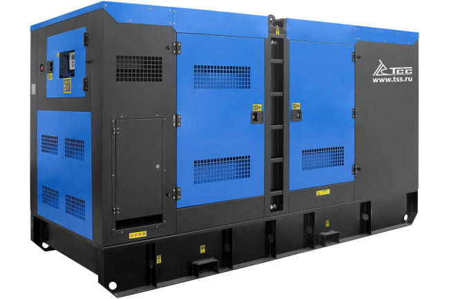 Дизельный генератор ТСС ЭД-250-Т400 с АВР в шумозащитном кожухе на прицепе