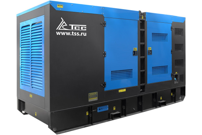 Дизельный генератор ТСС ЭД-250-Т400 с АВР в шумозащитном кожухе на прицепе