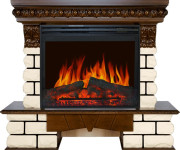 Каминокомплект Pierre Luxe LORD - Темный дуб / Белый с очагом Jupiter FX New Каминокомплект Pierre Luxe LORD - Темный дуб / Белый с очагом Jupiter FX New