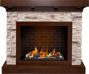 Каминокомплект Chalet - Темный дуб/Сланец с очагом Cassette 600 LNH-INT (с дровами) Каминокомплект Chalet - Темный дуб/Сланец с очагом Cassette 600 LNH-INT (с дровами)