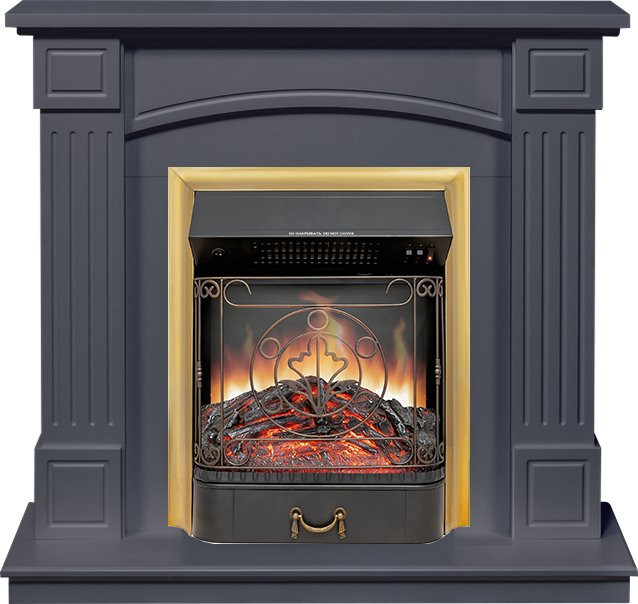 Каминокомплект Boston - Серый графит (Высота 925см) с очагом Majestic FX Brass