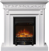 Каминокомплект Valletta - Белый (Ширина 1040 мм) с очагом Fobos FX M Black RC